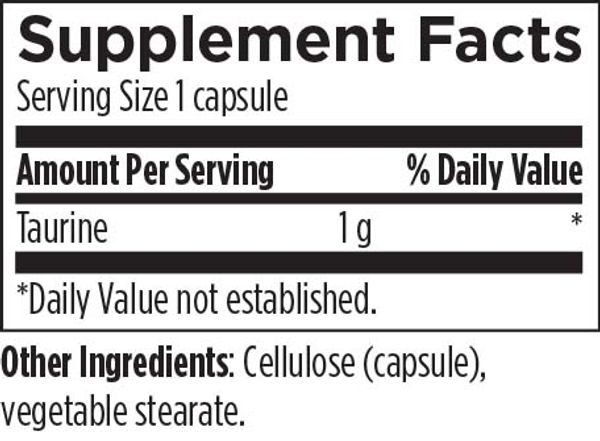 Taurine - 120 Capsules - Image 2