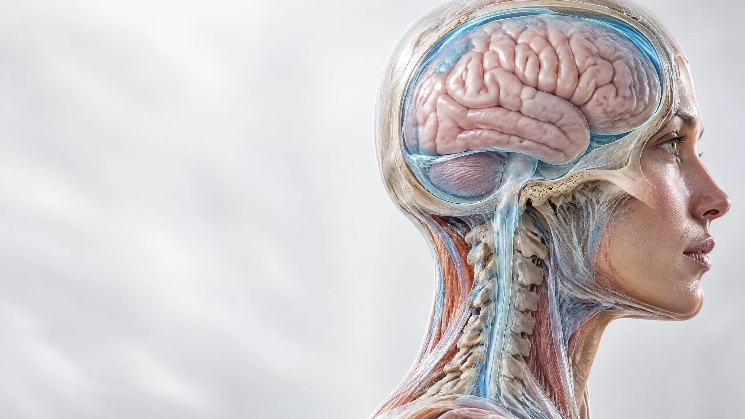 Anatomical relationship between the brain, cranial membranes, cerebrospinal fluid and upper cervical fascia. Anatomical relationship between the brain, cranial membranes, cerebrospinal fluid and upper cervical fascia