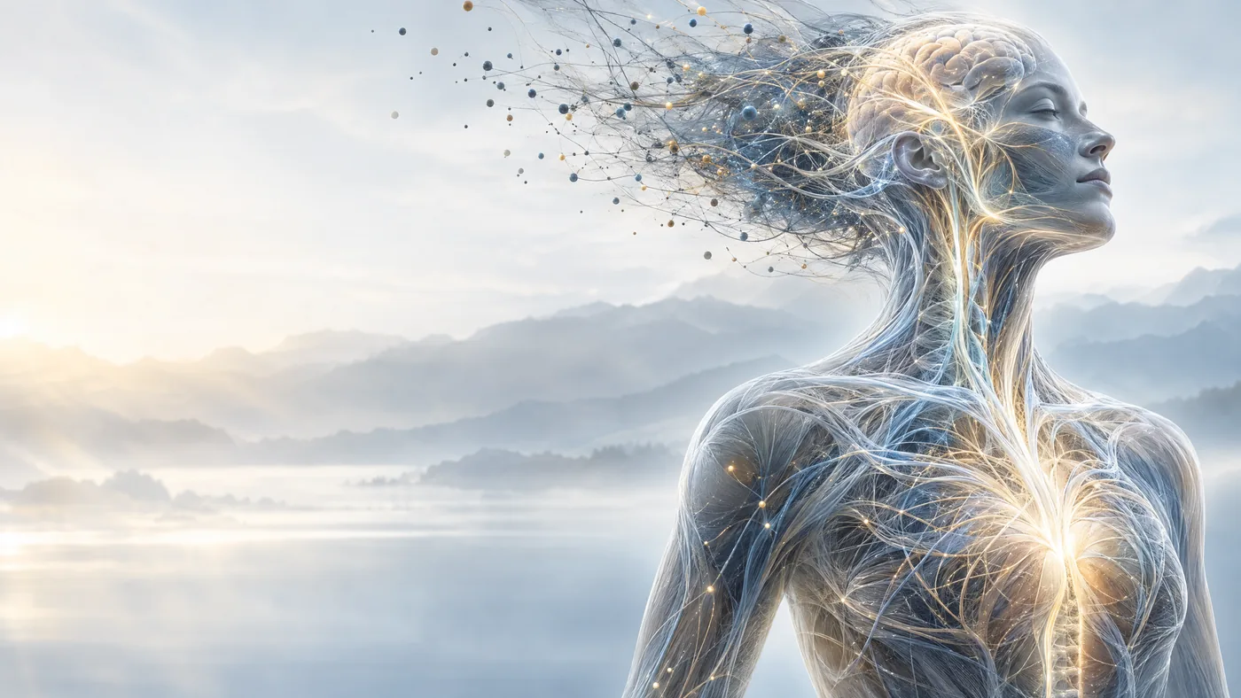 Illustration of brain, neural, fascial and autonomic system recalibration through the Brain Health Program